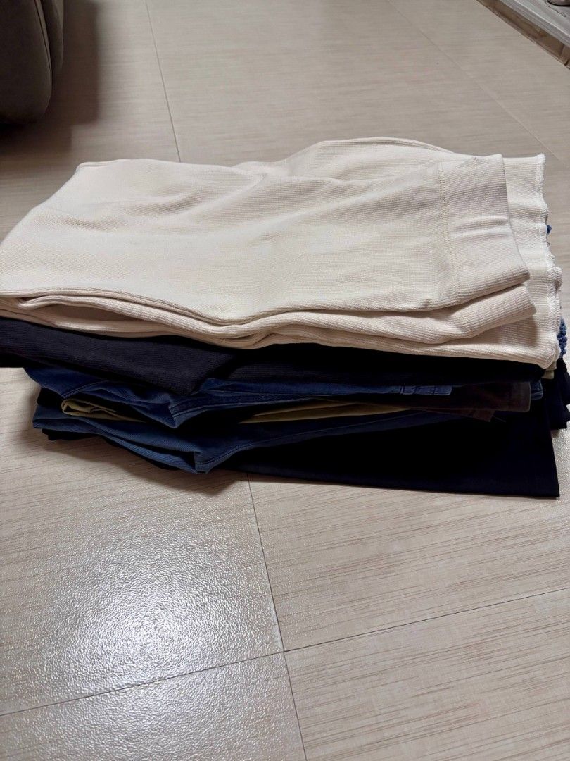 Uniqlo Pants Bundle - Size L to XL (Category: Jeans) located in Agdangan. Submitted by kookthv (Listing ID 1461288848, Image 2). Description: Selling Pants, Jorts, and Skirt as SET for 1.3k all - 14 pcs. - Brand: Uniqlo, Freego, RRJ, Lovito - Size: L-XL - some are used twice or once lang and yung iba never used. - will send all product photos if interested. mop: gcash mod: j&t or lalamove loc: imus cavite.