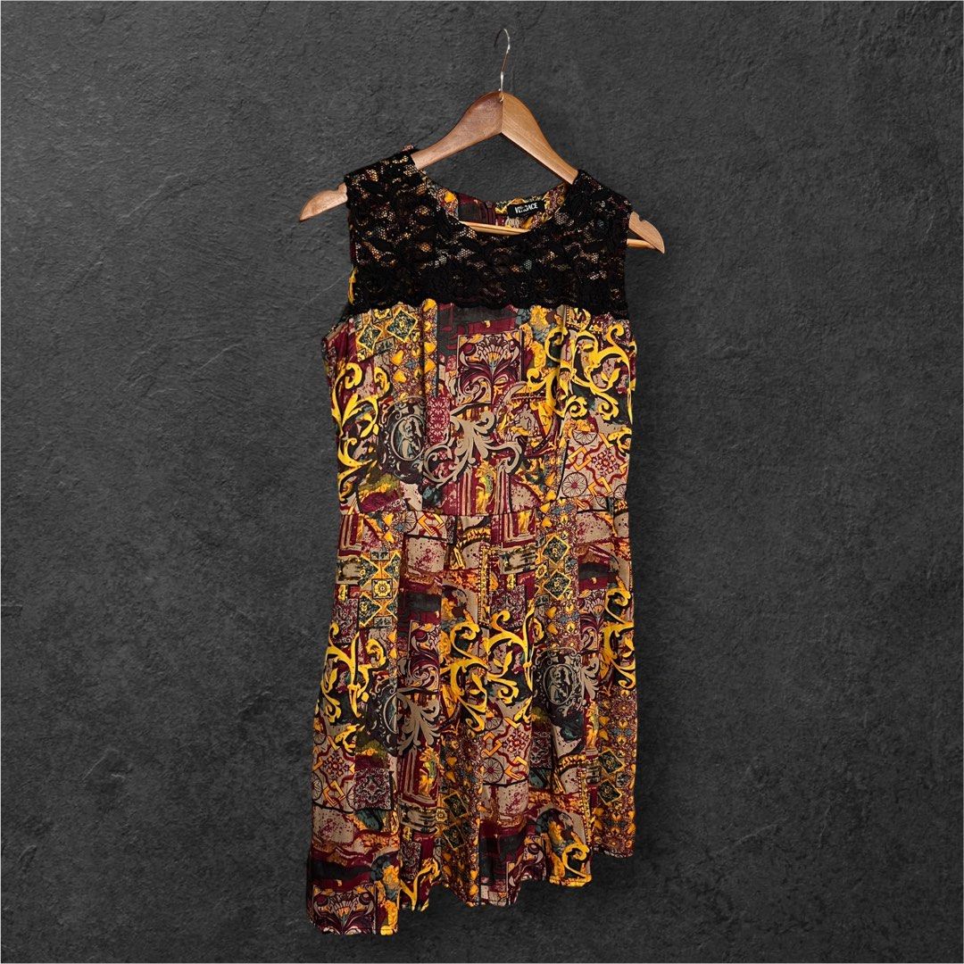 VERSACE DRESS (Category: Luxury Apparel) located in Solano. Submitted by brokeboyzsupply (Listing ID 1461269630, Image 2). Description: Size: M Width: 16 Length: 35 Colorrate: 10/10 Condition: 10/10 Issue/s: None “Color may vary due to lighting”.