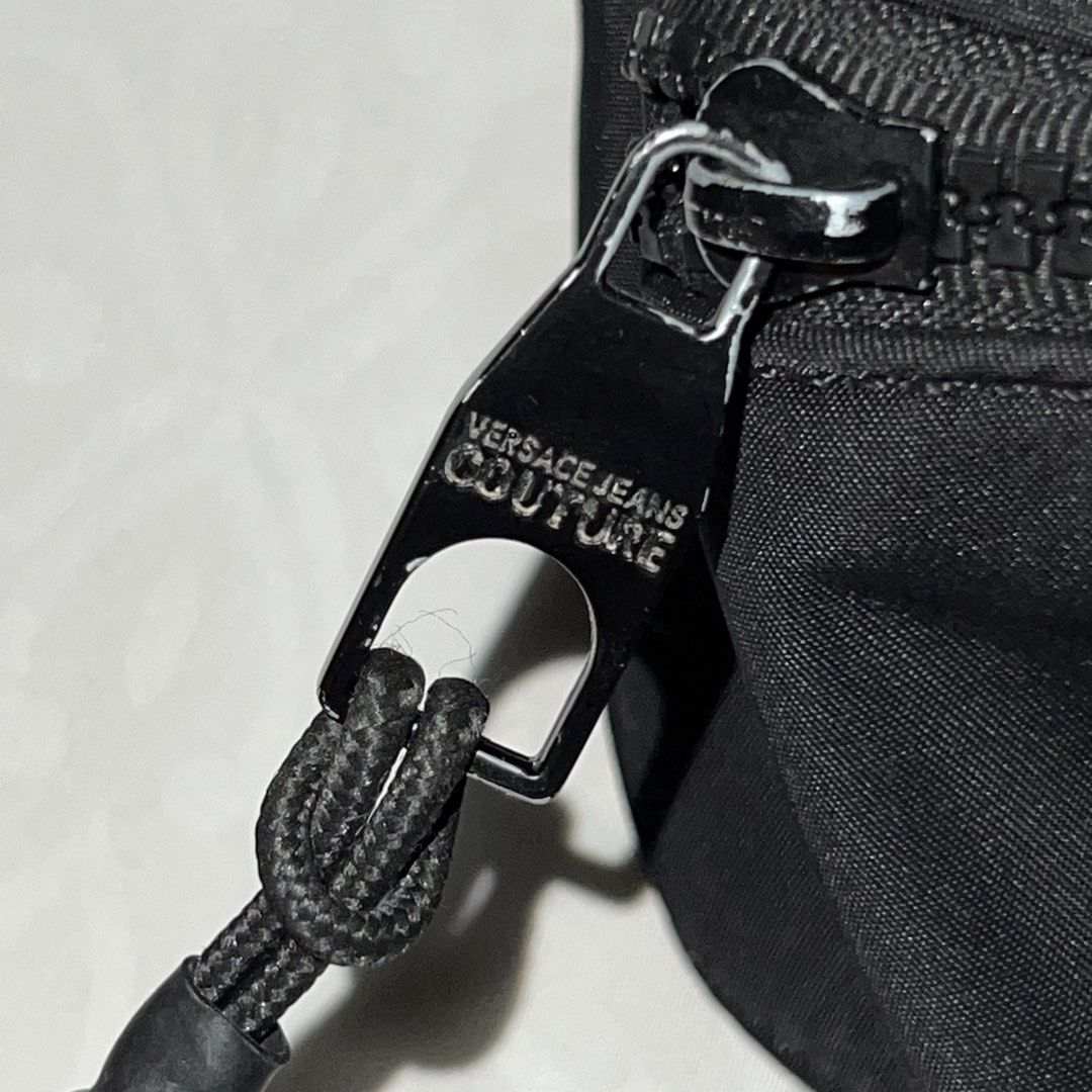 Versace Jeans Couture Nylon Belt Bag (Category: Luxury Bags & Wallets) located in Cebu City. Submitted by rjaenina (Listing ID 1461246979, Image 3). Description: Iconic sun emblem embroidered on the front 🛵 Delivery in Cebu through Grab, Lalamove, etc, fee to be shouldered by buyer ✉️ Shipping through J&T Xpress.