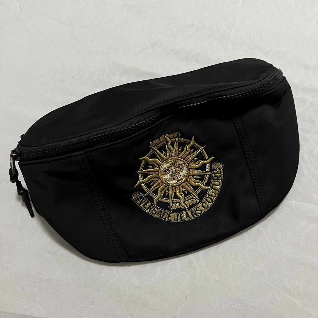 Versace Jeans Couture Nylon Belt Bag (Category: Luxury Bags & Wallets) located in Cebu City. Submitted by rjaenina (Listing ID 1461246979, Image 1). Description: Iconic sun emblem embroidered on the front 🛵 Delivery in Cebu through Grab, Lalamove, etc, fee to be shouldered by buyer ✉️ Shipping through J&T Xpress.