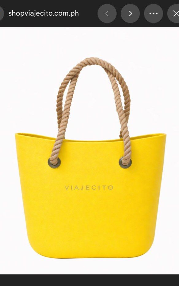 Viajecito Yellow Tote (body only) (Category: Shoulder Bags) located in Calamba. Submitted by teriberry30 (Listing ID 1461172657, Image 1). Description: - a bit dusty from storage, will soap before shipping - does not include straps/lining.