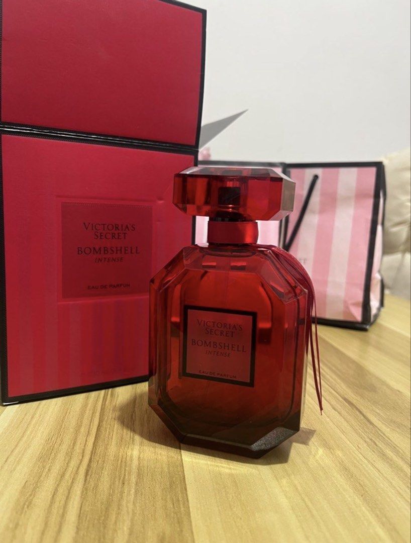 Victoria's Secret Bombshell Intense Eau de Parfum 100ml (Category: Fragrance & Deodorants) located in Imus. Submitted by coleenie18 (Listing ID 1461197139, Image 2). Description: - Victoria's Secret Bombshell Intense Eau de Parfum - 100ml bottle - 100% Original Victoria's Secret - Brand New, Never Used - Opened only for product photos - Paper bag not included - Selling Price: P3,500.