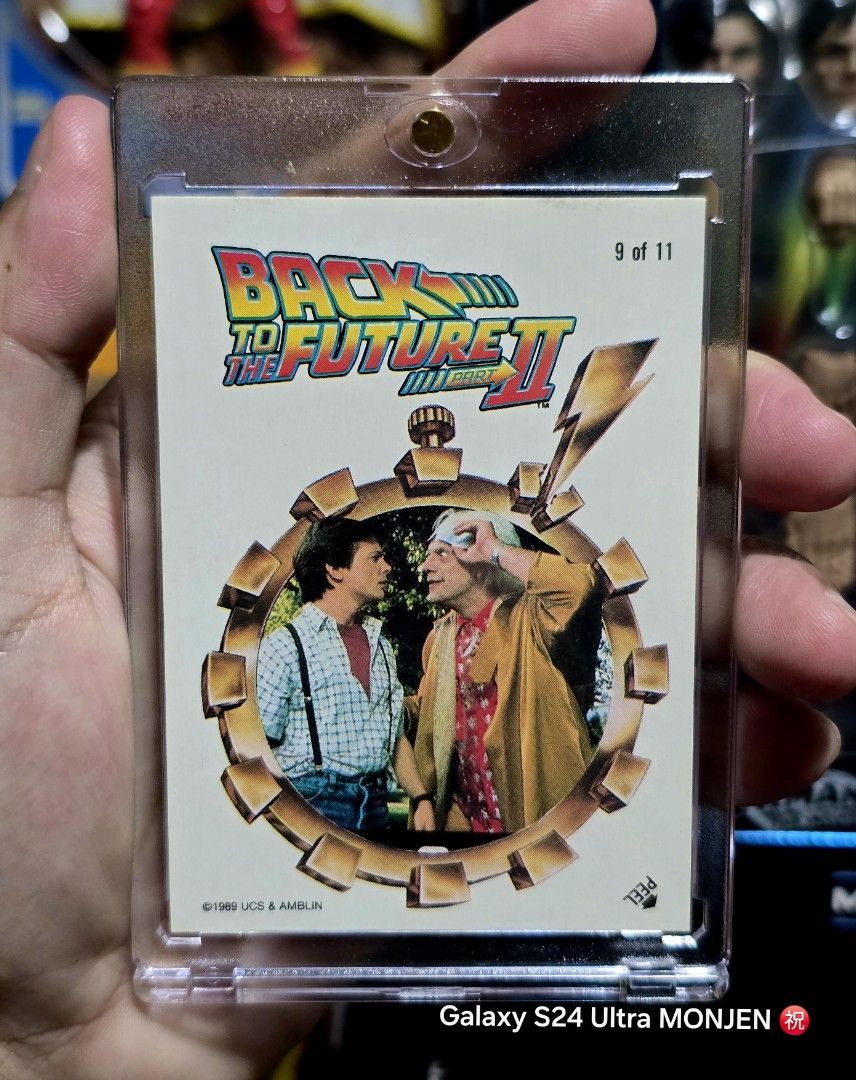 Vintage 1989 Topps BTTF 🔥 (Category: Vintage Collectibles) located in Pasay City. Submitted by monjentoysandcollectibles (Listing ID 1461127949, Image 1). Description: Vintage 1989 TOPPS BACK TO THE FUTURE 9 of 11 limited edition 🔥.