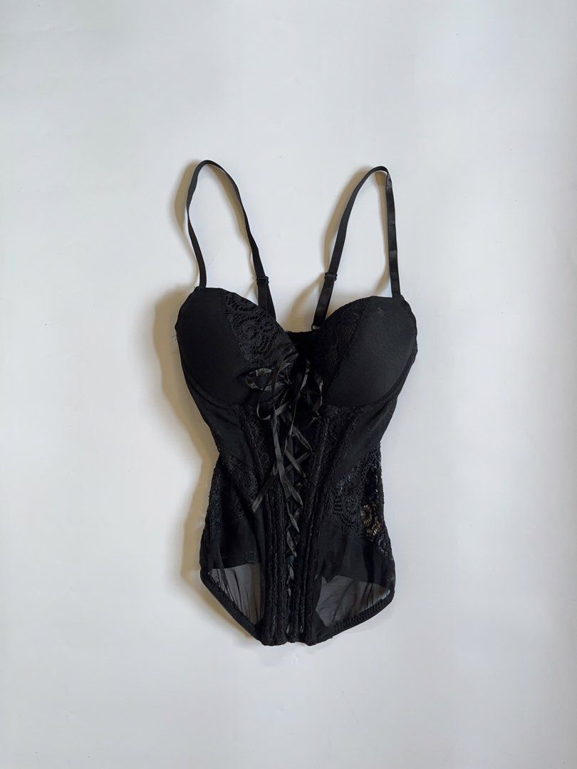 Vintage Black Lace Corset Top (Category: Others Tops) located in Lianga. Submitted by preyala (Listing ID 1461254083, Image 1). Description: Vintage Black Lace Corset Top Bust: 23-29 Length: 21 Mine 300 Grab 330 Grabbing ends at 10:00 PM (today).