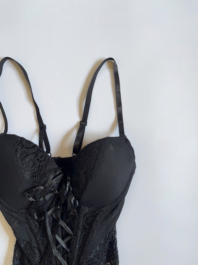 Vintage Black Lace Corset Top (Category: Others Tops) located in Lianga. Submitted by preyala (Listing ID 1461254083, Image 2). Description: Vintage Black Lace Corset Top Bust: 23-29 Length: 21 Mine 300 Grab 330 Grabbing ends at 10:00 PM (today).