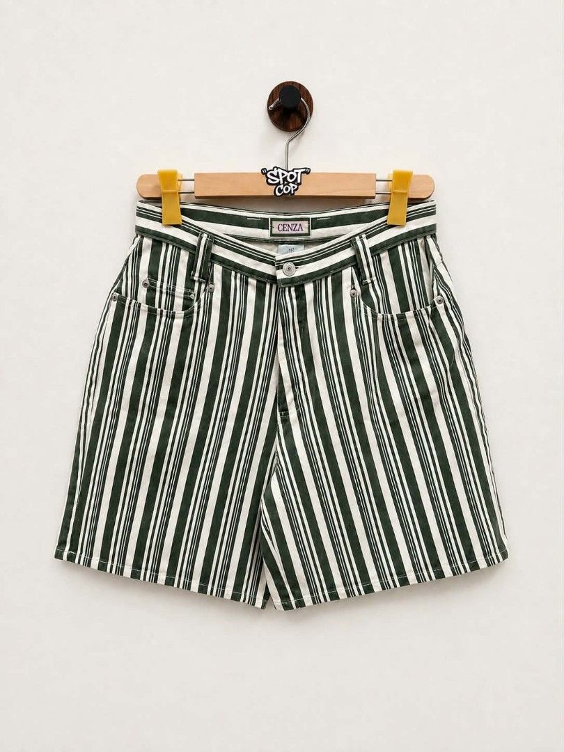 VINTAGE CENZA VERTICAL-STRIPED SHORTS (Category: Shorts) located in Taguig. Submitted by zieyaaa.o1 (Listing ID 1461122122, Image 1). Description: VINTAGE CENZA VERTICAL STRIPED SHORT 29 WAISTLINE 19 LENGTH 13 LEG OPENING EXCELLENT CONDITION TAGUIG LOCATION 599 PHP + SF *COLOR MAY VARY DUE TO LIGHTING.