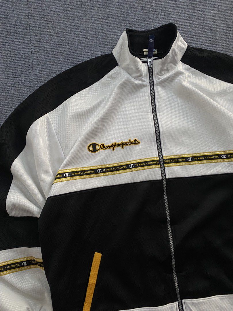 Vintage champion fully embroid trackjacket (Category: Coats, Jackets and Outerwear) located in Manila. Submitted by j4y_thrift (Listing ID 1461188345, Image 3). Description: Note: Color may due to lightning conditions please please manage your expectations since item are used.