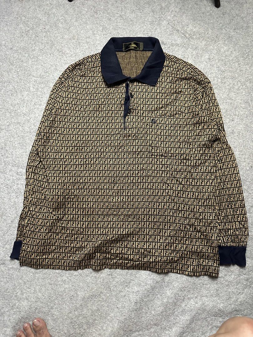 VINTAGE FENDI MONOGRAM LONGSLEEVE COLAR (Category: Luxury Apparel) located in Zamboanga. Submitted by swayporgypretz (Listing ID 1461281453, Image 1). Description: Messurements; 22 x 26.5.