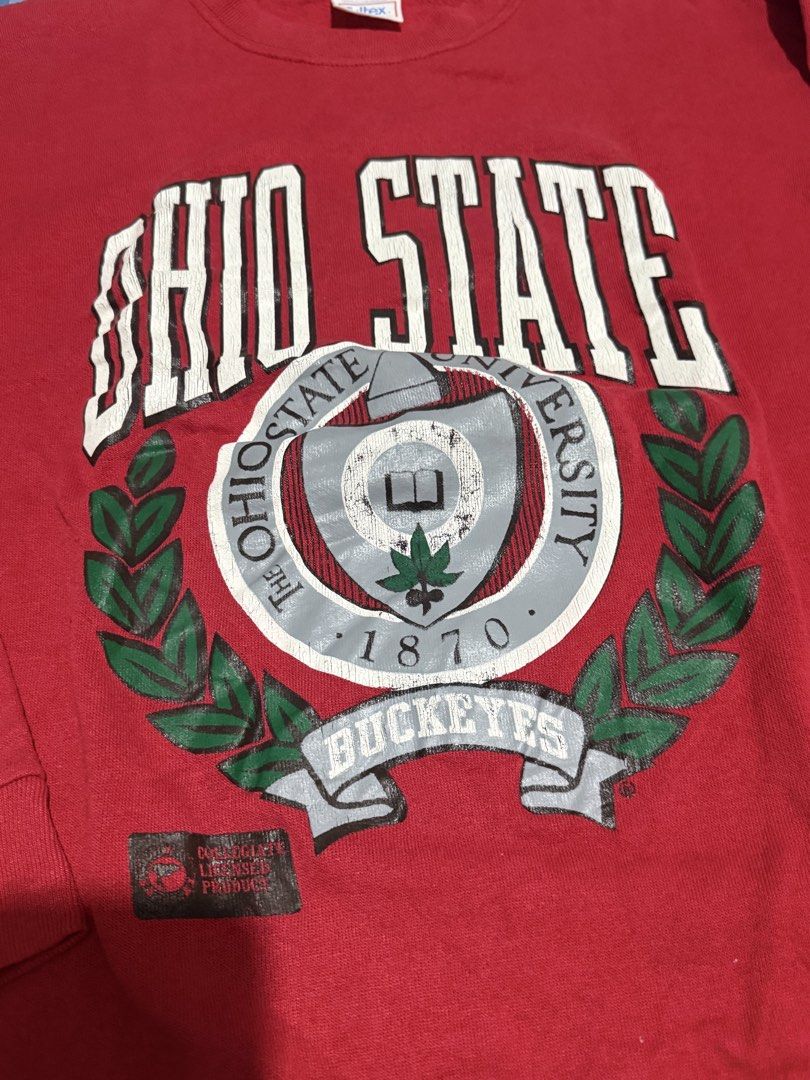 Vintage Ohio state sweater (Category: Tshirts & Polo Shirts ) located in Las Pinas. Submitted by thrftmnl. (Listing ID 1461225704, Image 2). Description: Vintage Ohio State sweater Tultex Size: Large Dimes Width: 20.5 Length: 26 Issue: crackprint.