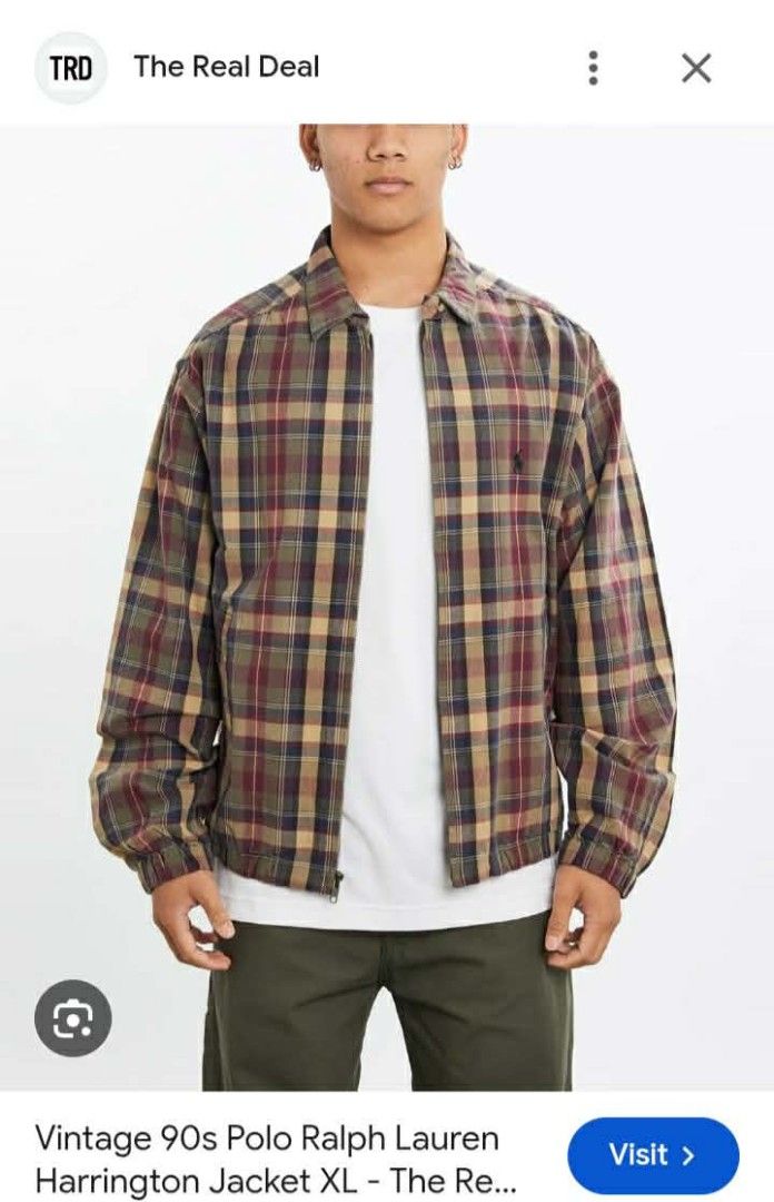 Vintage Ralph Lauren Harrington Jacket stripe ( Authentic ) (Category: Coats, Jackets and Outerwear) located in Barotac Nuevo. Submitted by john.pritz (Listing ID 1461209224, Image 1). Description: Vintage Ralph Lauren Harrington Jacket stripe ( Authentic ) like new condi no issue size medium on tag Width 23 Length 27.5.