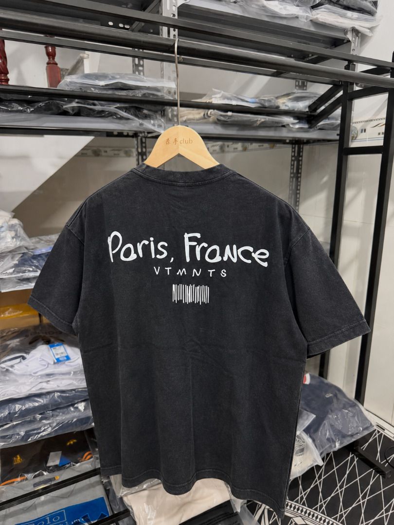 VTMTS Washed T-Shirt (Category: Tshirts & Polo Shirts ) located in San Fernando. Submitted by fynder (Listing ID 1461259254, Image 2). Description: VTMNTS Paris, France Washed T-Shirt 🔥 100% Brand New 🔥 Available Sizes: S-XL 💬 DM for more info 📦 Fast processing (Air cargo freight) 💬 More drops daily on IG: @fynder1 🔒 Buyer protection through Carousell — shop with confidence .