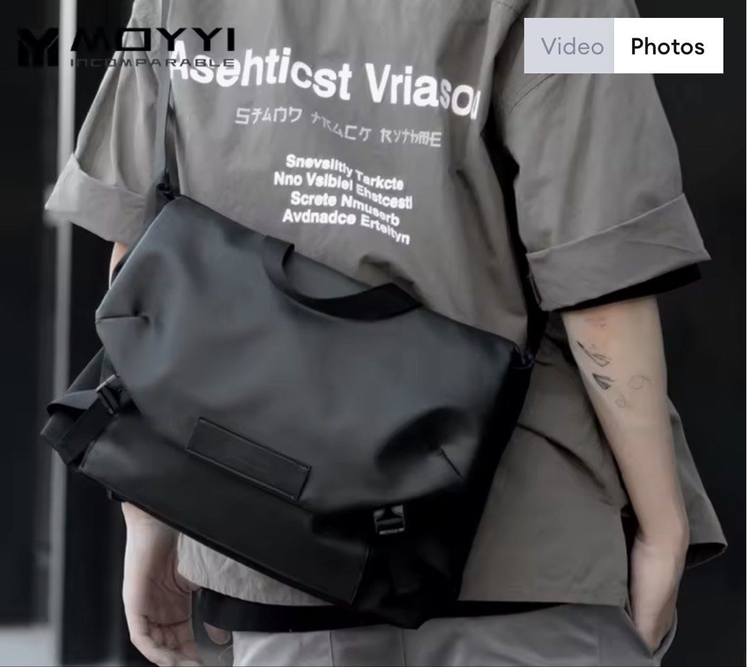Waterproof Messenger Laptop Bag (Category: Sling Bags) located in Las Pinas. Submitted by albert_lp (Listing ID 1461242523, Image 3). Description: - FOUR MAN black messenger bag - Waterproof material - Internal computer filter layer - Ample space for books and laptop - Adjustable strap .