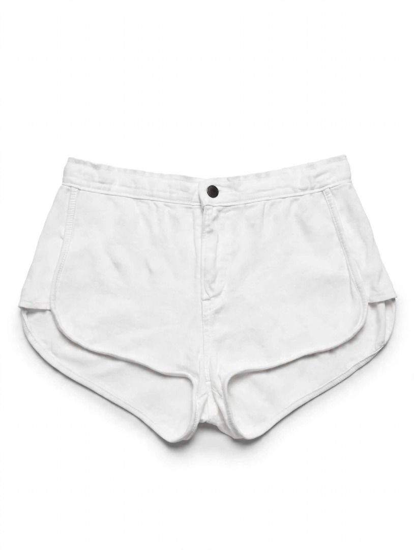 White Dolphin Shorts#75 (Category: Shorts) located in Caloocan City. Submitted by outfitloop (Listing ID 1461122110, Image 2). Description: - High-waisted fit - Button and zip closure - Comfortable for everyday wear IMPORTANT: • 1st photo is an AI styling/model preview for reference on how the item may look when worn. • Please refer to the actual photos for the item’s true appearance and condition. • Color may slightly vary due to lighting, camer