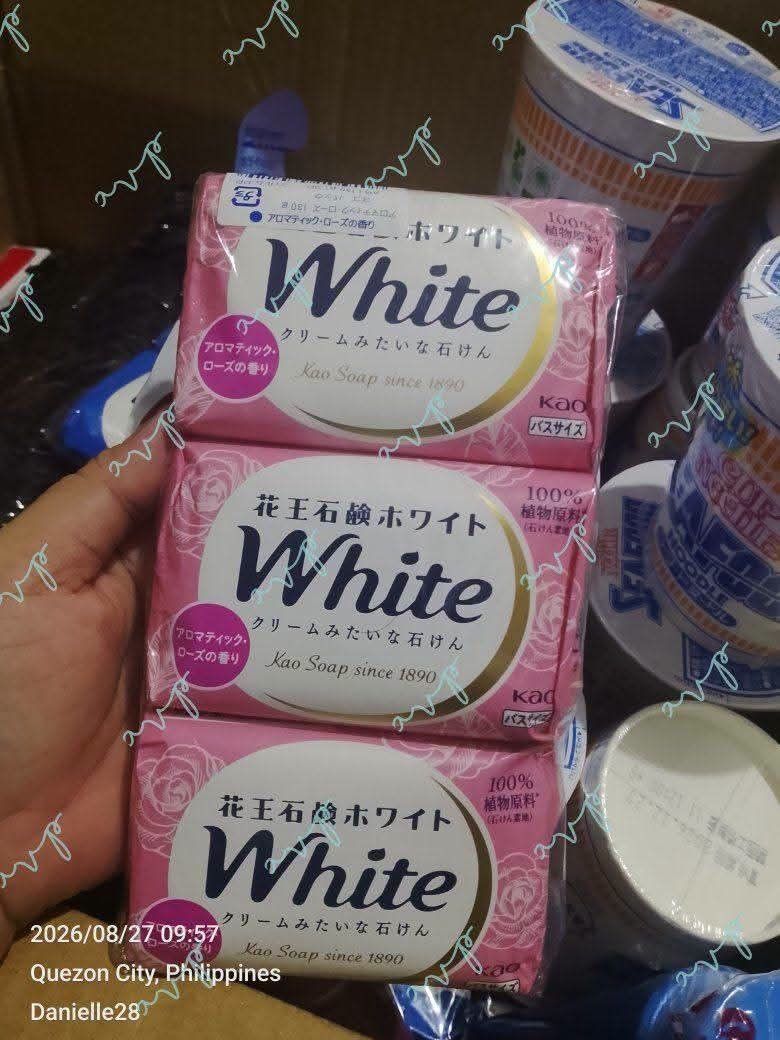 White Kao Soap Japan (Category: Bath) located in Quezon City. Submitted by annarosep (Listing ID 1461271025, Image 3). Description: 💯 Authentic Japan Products White Kao Soap 85g 3 Pieces per pack Origin: Osaka, Japan Ship from: Novaliches Quezon City.
