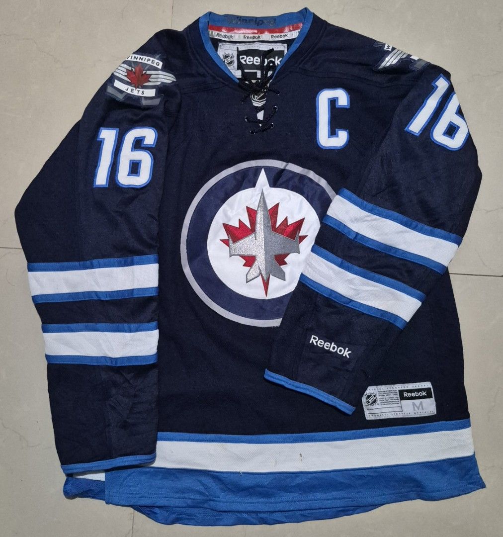 Winnipeg Jetz NHL Jersey (Category: Activewear) located in Noveleta. Submitted by nep21 (Listing ID 1461233801, Image 1). Description: Winnipeg Jetz NHL by Reebok Size M 23x30 Good Condition Issue: Lint,Run,Washable stains 1,500 pesos shipped Cavite location J&T Courier.