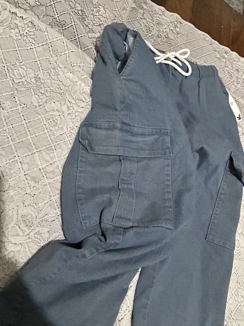 Womens Cargo Jogger Pants new with tag (Category: Jeans) located in Plaridel. Submitted by ilovebubu28 (Listing ID 1461146809, Image 3). Description: - Blue denim jogger pants for kids - Elastic waistband with adjustable drawstring - Two cargo pockets on each leg - Cuffed ankles for a snug fit - Comfortable and casual style, ideal for everyday wear Will fit 28-30 garterized po sya .