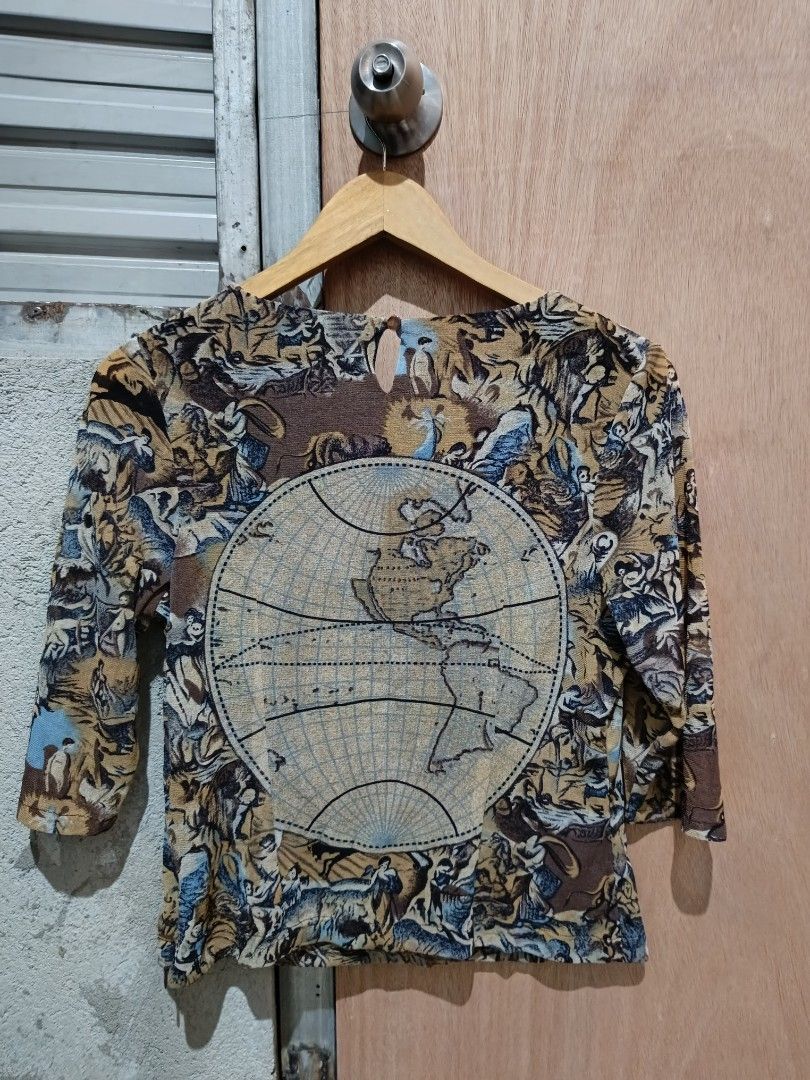 Y2k graphic mesh top (Category: Longsleeves) located in Davao. Submitted by mln-boutique (Listing ID 1461185399, Image 3). Description: size - m good condition.