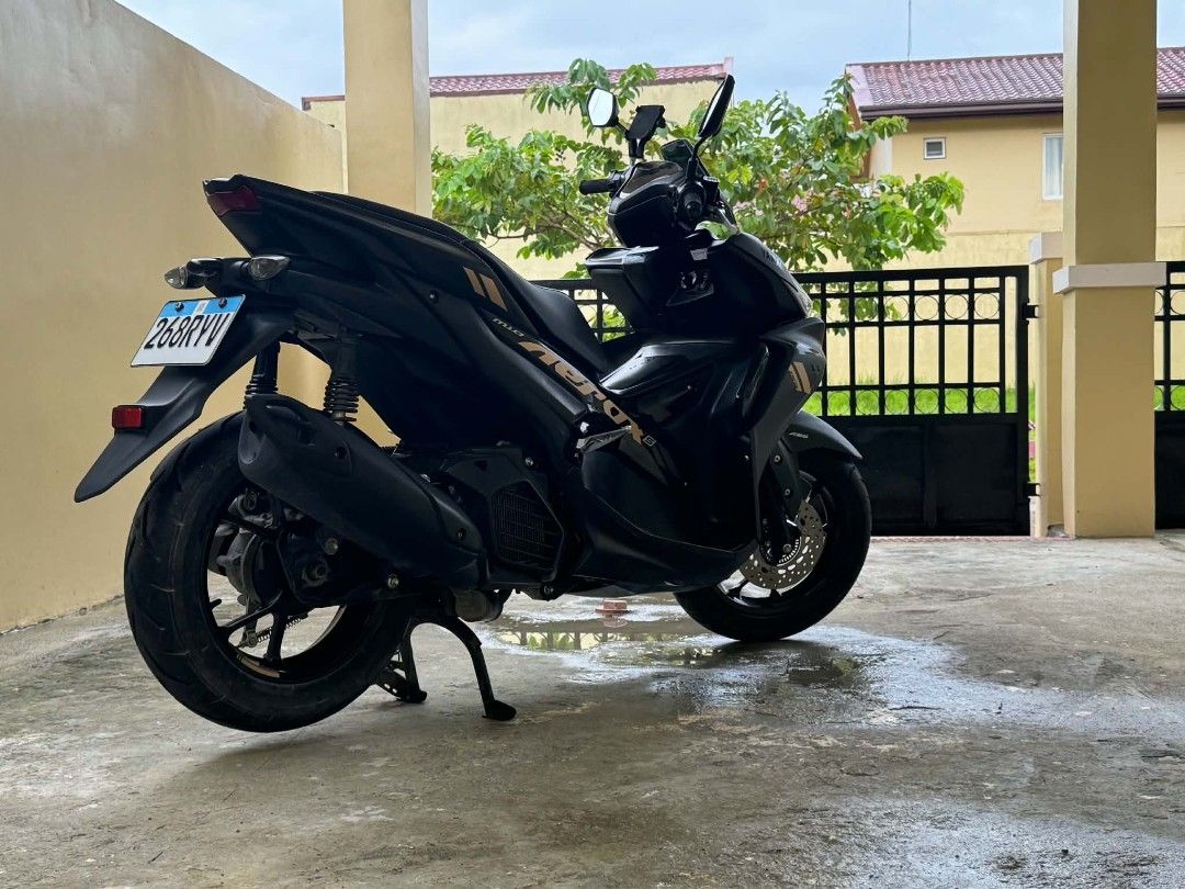 Yamaha Aerox V2 ABS 155 VVA Keyless (Category: Motorbikes for Sale) located in Manila. Submitted by yadordioni08067 (Listing ID 1461319569, Image 3). Description: FOR SALE AEROX V2 ABS 155 VVA (Keyless) 1st owner 📍2021 model 📍2K+ orig odo (low mileage/seldom used) 📍original lto plate 📍complete orig papers 📍all stock 📍issue unregistered/minimal scratches 📍95K PHP Cabanatuan City Location Matte black finish with gold accents. Low mileage and