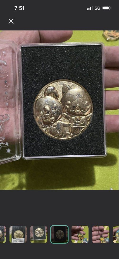 Yokai gold token (Category: Currency) located in Paranaque City. Submitted by bonsaiart (Listing ID 1461319032, Image 1). Description: Pre owned Good condition 150+sf Payment via GCASH or paymaya No to meetup No to cop / cod Shipping via j&t only No breaking of set or bundle.