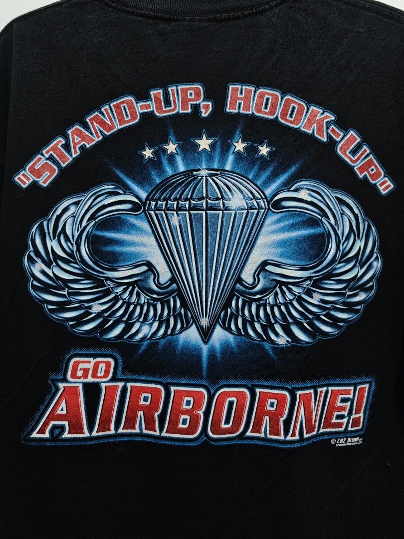 Z.62 Design "Go Airborne!" T (Category: Tshirts & Polo Shirts ) located in Bulacan. Submitted by pzj_thrift (Listing ID 1461163557, Image 3). Description: L 29 W 21 Condition 9/10 Color rate 9/10 No issue .