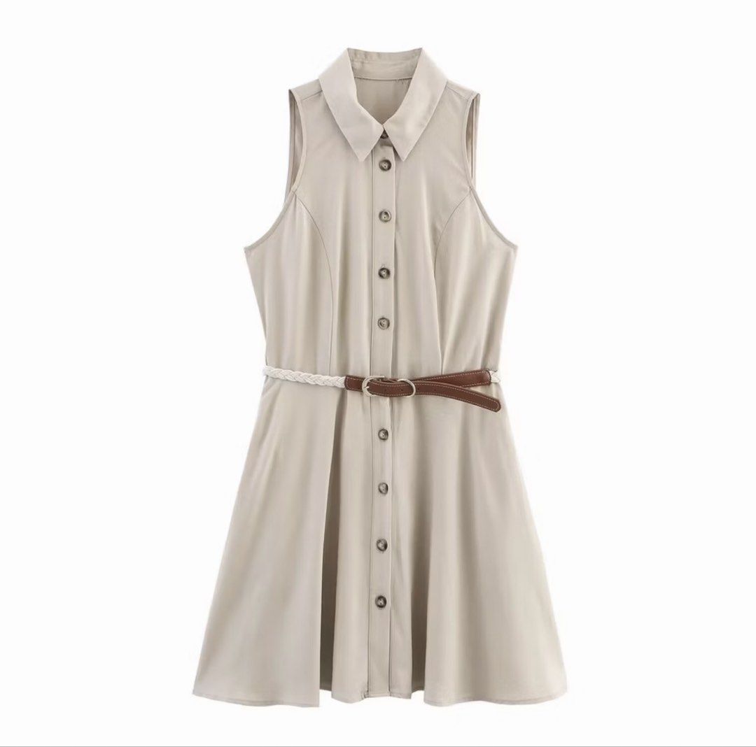 Zara collar button down dress with belt (Category: Dresses) located in Manila. Submitted by preloved_gbnicole (Listing ID 1461270235, Image 1). Description: Got it for 2999..