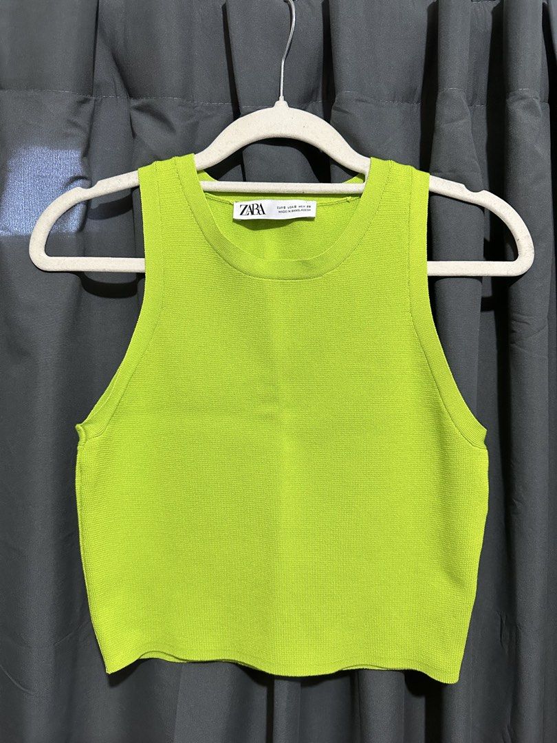 Zara knitted top (Category: Sleeveless) located in Rizal. Submitted by alour.collection (Listing ID 1461321187, Image 1). Description: size small on tag, but can fit to med body frame • very high quality knitted fabric • bought in store for ₱1.2k • used only once • 10/10 mint condition.