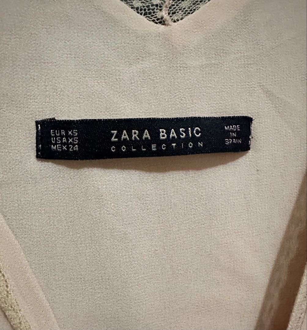 Zara lace top (Category: Sleeveless) located in Rizal. Submitted by _prelovedbycdc (Listing ID 1461245703, Image 2). Description: XS on tag Fits upto small Dainty top!.