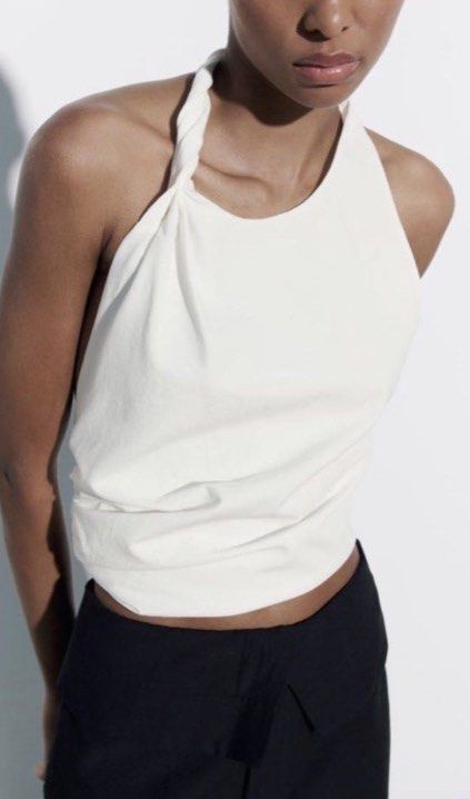 ZARA Linen Halter White Top (Category: Others Tops) located in Legazpi City. Submitted by ilysabby (Listing ID 1461280546, Image 1). Description: .