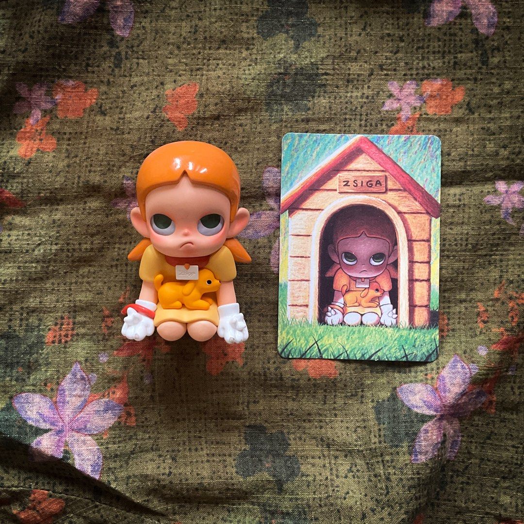 ZSIGA & AZURA Blind Box Figures (Category: Designer & Blind Box Toys) located in Manila. Submitted by zencat_a88b04 (Listing ID 1461146560, Image 1). Description: - ZSIGA character with dog blind box figure - AZURA 'Flame' character from Fantasy Nature blind box figure - Both figures come with their original character cards - Ideal for collectors of blind box toys.