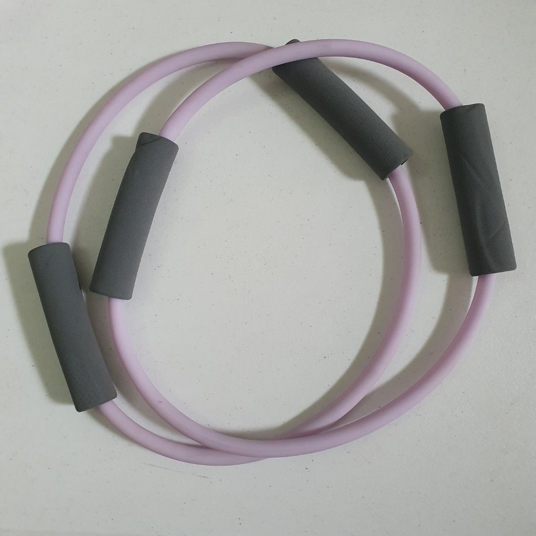11 Inch Pilates Ring with Foam Handles (Category: Toning & Stretching Accessories) located in Paranaque City. Submitted by cobien (Listing ID 1461408897, Image 2). Description: - Light purple Pilates ring - 11 inches in diameter - Includes two grey foam handles for enhanced grip - Ideal for toning and stretching exercises - Convenient for home workouts - Easy to store and transport.