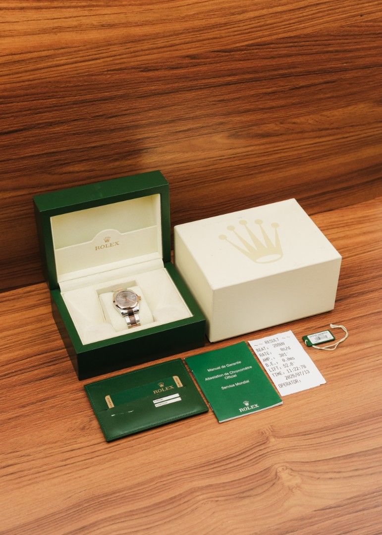 2010 Rolex Datejust w/ Box and Papers (Category: Women's Watches) located in Manila. Submitted by windsorfinery (Listing ID 1461345245, Image 2). Description: Rolex Datejust 178241 2010 Automatic 31mm Stainless steel/Everose gold Sapphire Rolex bracelet Box: Yes Papers: Yes Others: Rolex hang tag, booklet, card holder and timegrapher receipt. 1-Year Mechanical Warranty by Windsor Finery Co. *SRP of the latest reference is ₱839,500* Cash Price: ₱5
