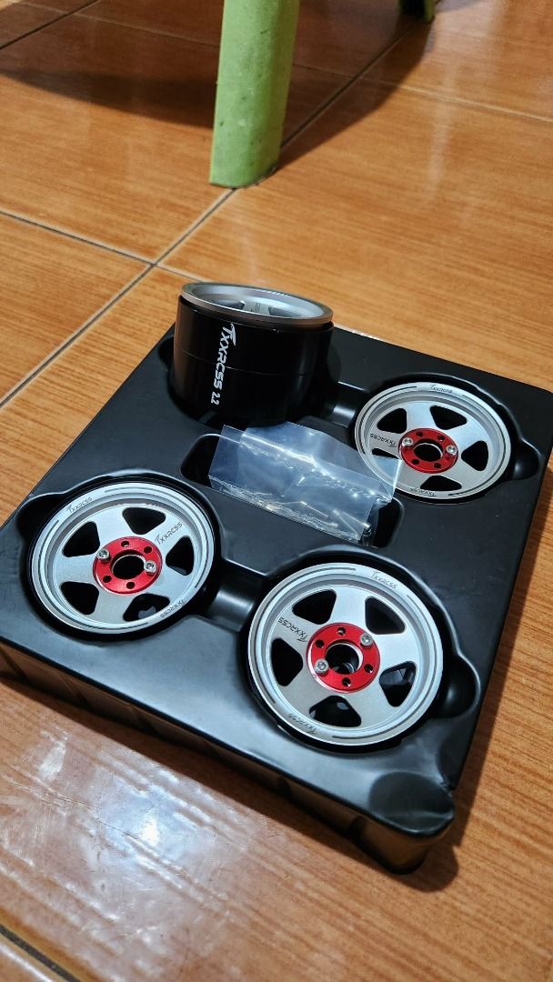2.2 Trxxcss Negative Offset Beadlock rims (Category: Mags and Tires) located in Caloocan City. Submitted by paulzylerdoria12321 (Listing ID 1461559028, Image 2). Description: 2.2 Txxcrss Negative Offset Beadlock rims 1.9 Chanmoo Crawler Tires With FOAM RIMS -2395 Tires -395 If get both bigay na namin ng 2695 only No issues/marks HALOS BRAND NEW CONDITION With box PM for more info.