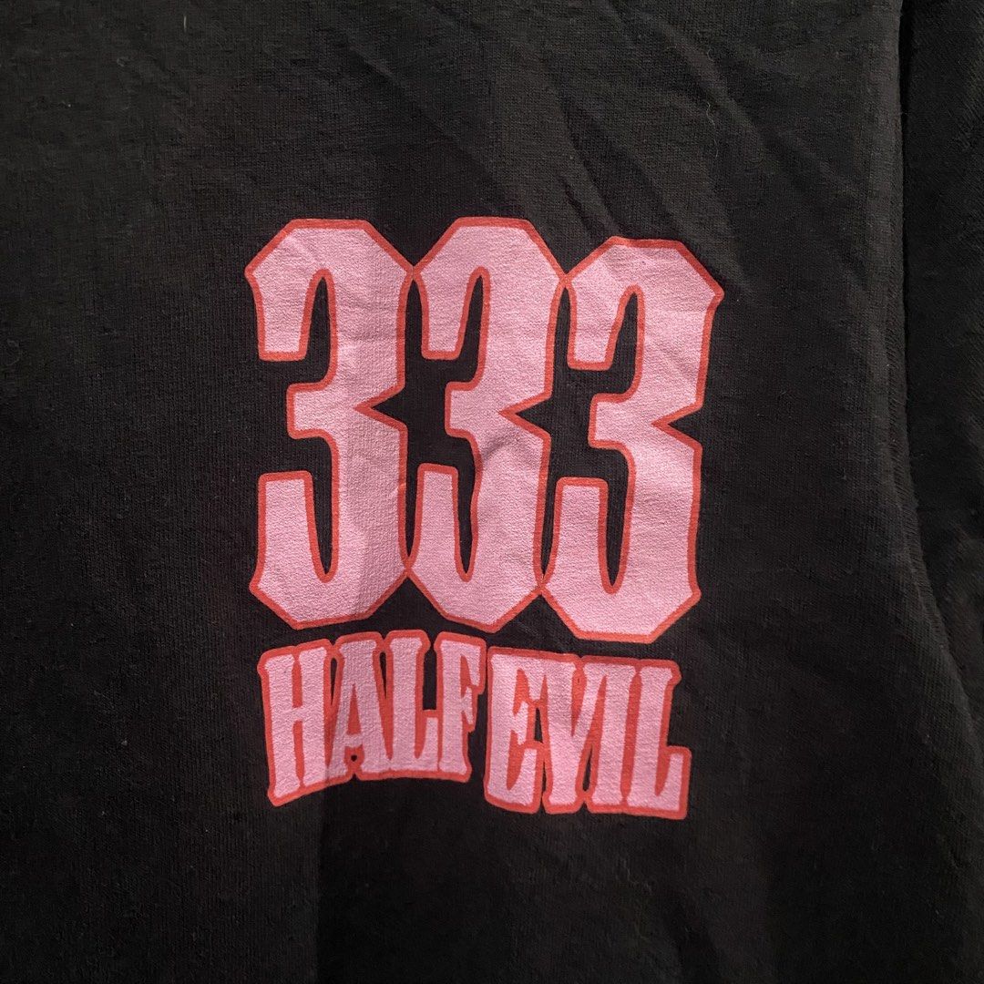 333 HALF EVIL - SHIRT (Category: Tshirts & Polo Shirts ) located in Naga. Submitted by junked_garments_v2 (Listing ID 1461513876, Image 3). Description: 333 HALF EVIL - SHIRT Excellent Condition No Issue Need Wash Width 18” / Length 26” Dm me to purchase!.