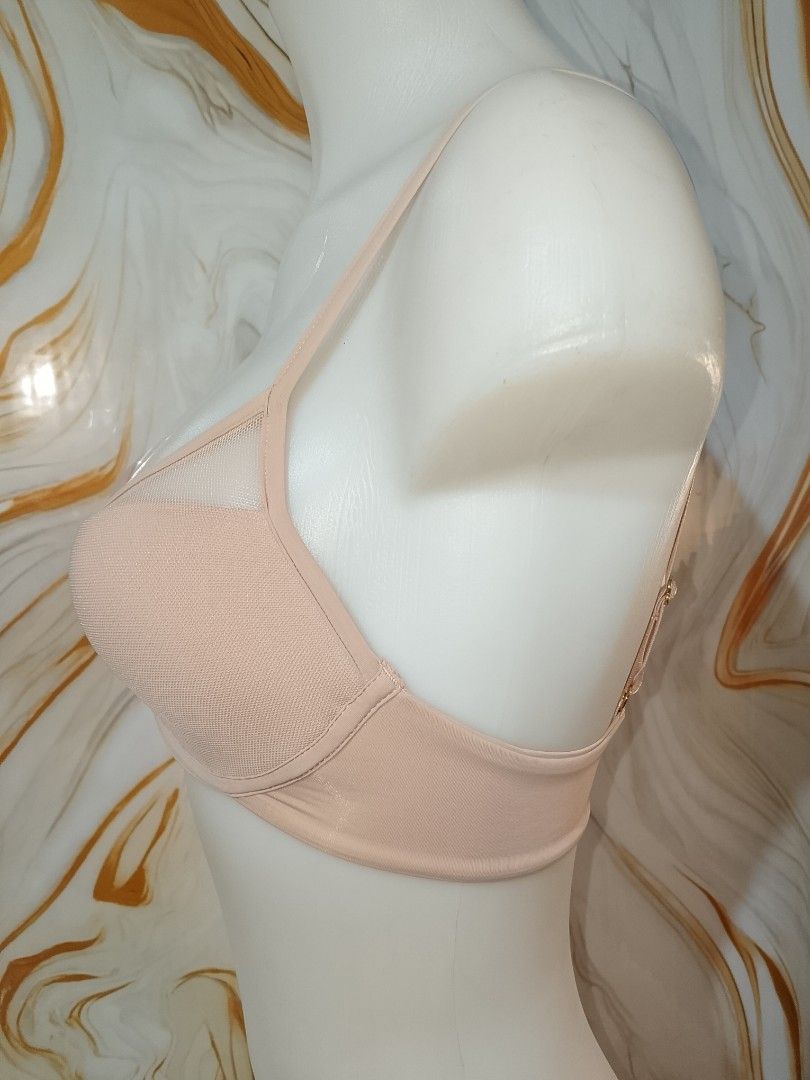 34a Sheer Mesh padded Bra - Nude (Category: Undergarments & Loungewear) located in Manila. Submitted by truecrystal-1407 (Listing ID 1461561358, Image 2). Description: - Nude balconette bra - Sheer mesh detailing on cups - Adjustable straps - Triple hook-and-eye back closure - Underwire for support - Comfortable and smooth fabric - Ideal for everyday or special occasions.