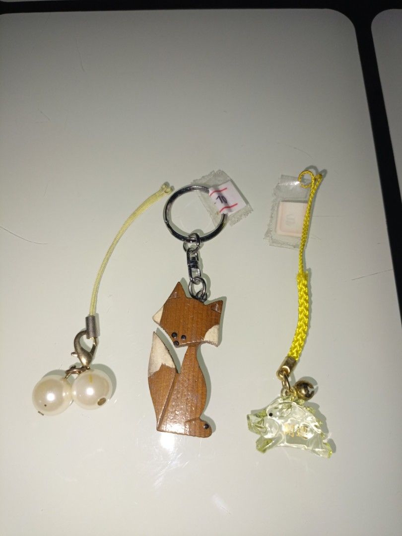 3 PCs charms / keychain (Category: Other Accessories) located in San Pedro. Submitted by elevens_online_thrift_shop (Listing ID 1461385657, Image 1). Description: 3 for 50 fix normal signs of usage di po ito bago manage your expectation.