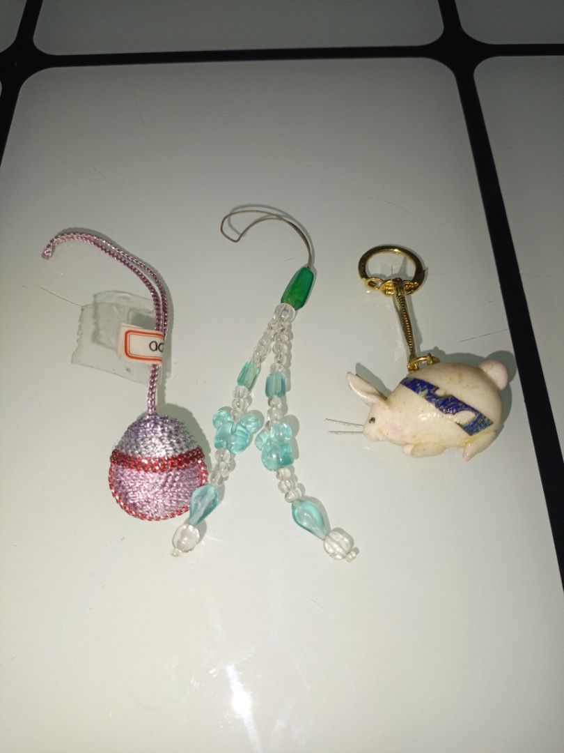 3 PCs charms/keychain (Category: Other Accessories) located in San Pedro. Submitted by elevens_online_thrift_shop (Listing ID 1461387061, Image 1). Description: 3 PCs for 50 fix normal signs of usage manage your expectation di po ito bago.