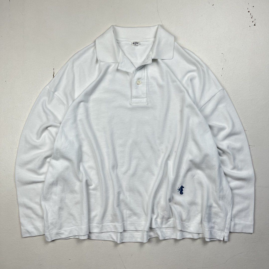 45r Long Sleeve Polo Shirt (Category: Coats, Jackets and Outerwear) located in Manila. Submitted by _jaime (Listing ID 1461410561, Image 1). Description: 45r Long Sleeve Polo Shirt issue: Stain on the front Size: Free size Shoulder: 22 inches Chest width: 27 inches Sleeve: 16.5 inches Length: 22.5 inches Made in Japan 1,500 price is negotiable .
