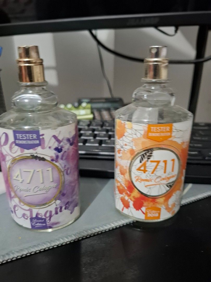 4711 Remix Cologne Testers - Limited Edition (Category: Fragrance & Deodorants) located in Bulacan. Submitted by ditchandswitch (Listing ID 1461446723, Image 2). Description: - Selling a pair of 4711 Remix Cologne testers. - Includes: Limited Edition & Edition 2018. - Each bottle is 100ml. - Ideal for collectors or to sample unique fragrances. - Tester bottles. Bundlr price: 2 for Php 900.