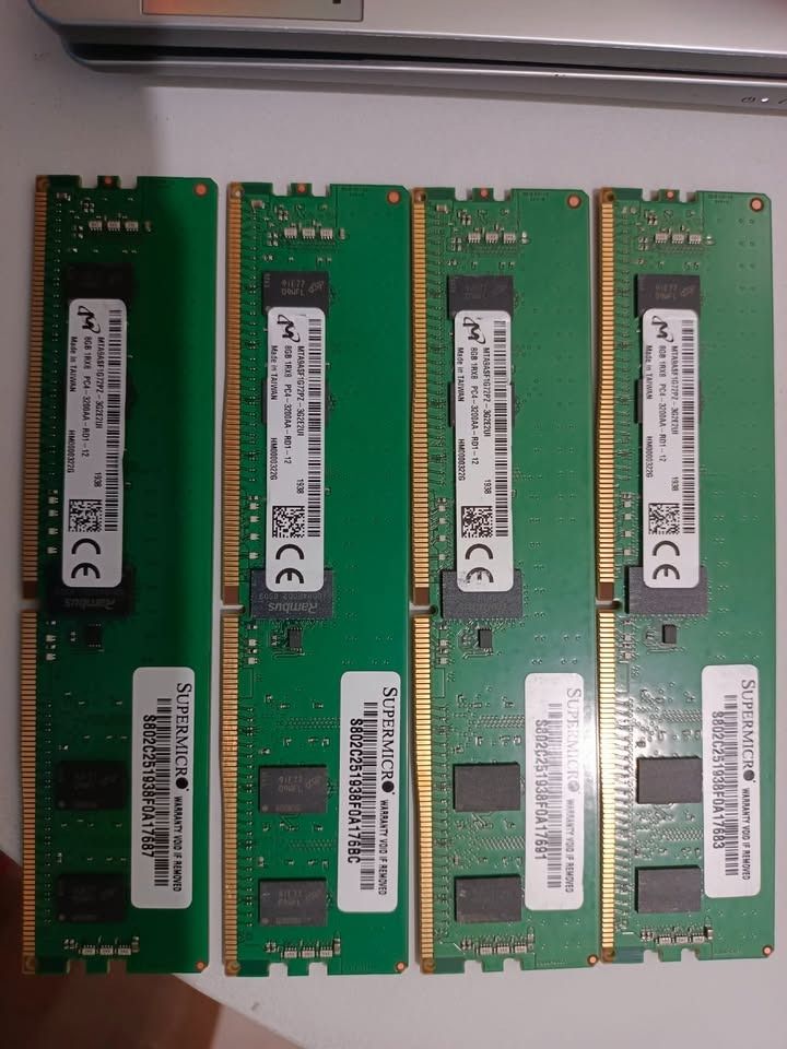 Supermicro 8GB DDR4 ECC RAM Modules (Category: Computer Parts) located in Makati City. Submitted by inet.tekno (Listing ID 1461329059, Image 1). Description: - Supermicro 8GB DDR4 ECC RAM - Speed 3200 - Server memory modules - Tested and confirmed working - Excellent value for server upgrades Made in Taiwan.
