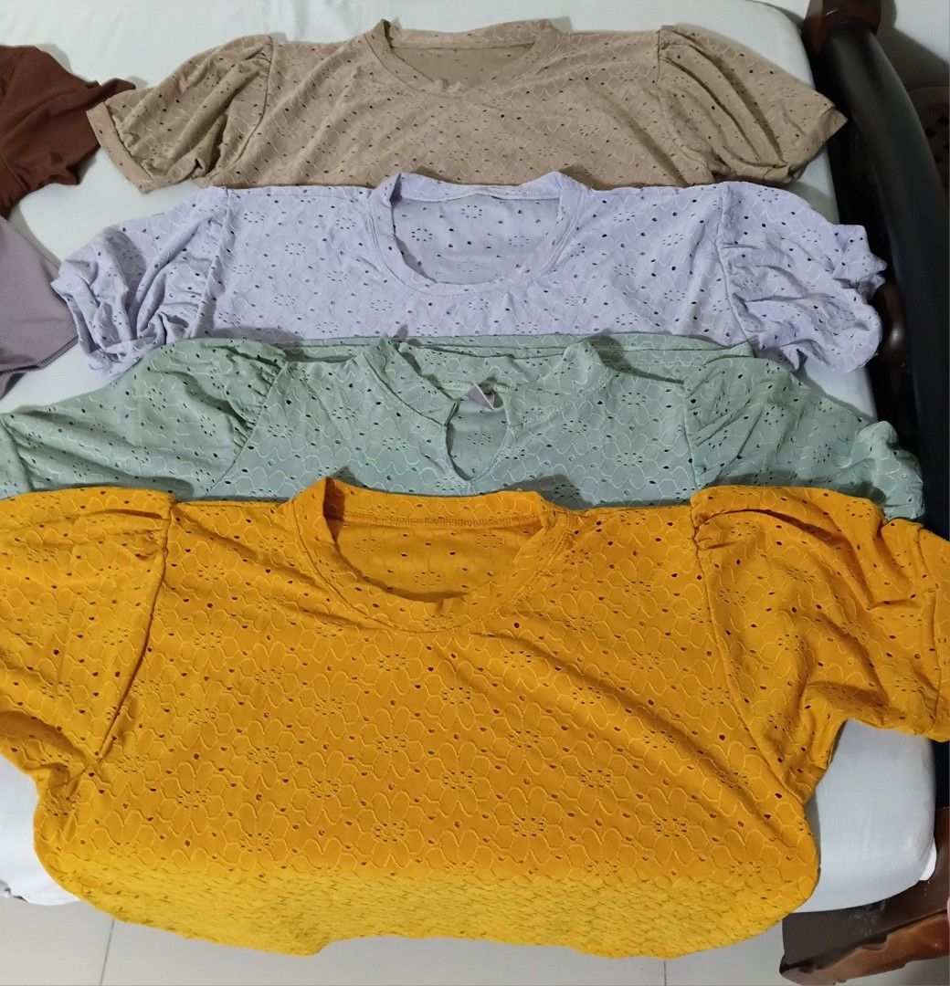 7pcs blouses (Category: Blouses) located in Manila. Submitted by esor16 (Listing ID 1461459884, Image 2). Description: take all 7pcs of different color blouses for the price of 1. can fit 36-38 bustline or XL body frame. all of them are in good condition and NOT worn out. Wore those when we had a 1 week of themed colored clothes..