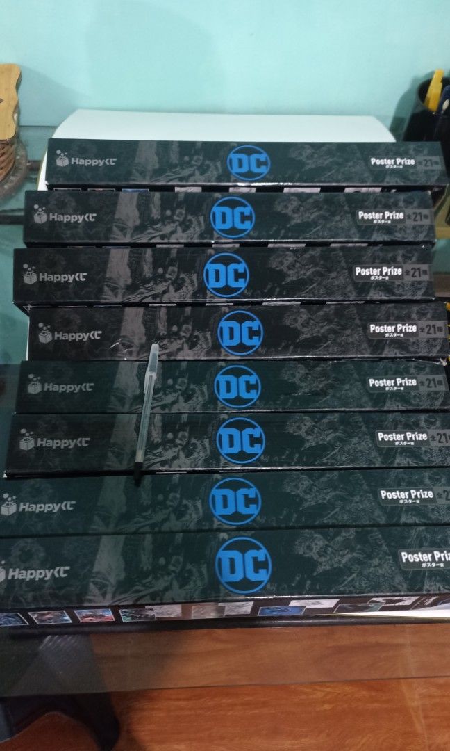 8 PCS DC POSTER A2 SIZE, Superman Flash Batman Aquaman (Category: Vintage Collectibles) located in Quezon City. Submitted by hi_haydz (Listing ID 1461367083, Image 1). Description: 8 boxes/ 8 pcs A2 size posters DC POSTER Happy Kuji DC BE@RBRICK Poster Prize A2 size 60cm x 42cm. *there are 2 pcs of colored Superman Boxes condition as is with photo but posters are in excellent condition Lalamove or J&T Location : Brgy Greater Lagro QC.