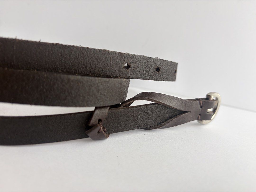 9. Brown Leather Belt 52 (Category: Belts) located in Quezon City. Submitted by wagwagan_ukay_blues (Listing ID 1461474832, Image 3). Description: From Japan In good condition ❗️please expect signs of usage Hole size - 33”-37” Width -.5” Overall - 40”.