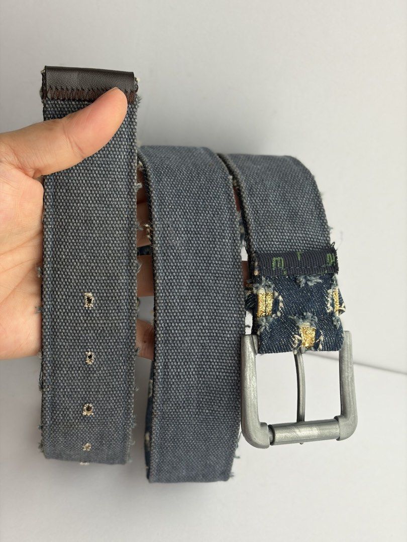 9. Denim Wide Belt (Category: Belts) located in Quezon City. Submitted by wagwagan_ukay_blues (Listing ID 1461466619, Image 3). Description: From Japan In good condition ❗️please expect signs of usage Hole size - 32” -39” Width - 1.5” Overall - 43”.