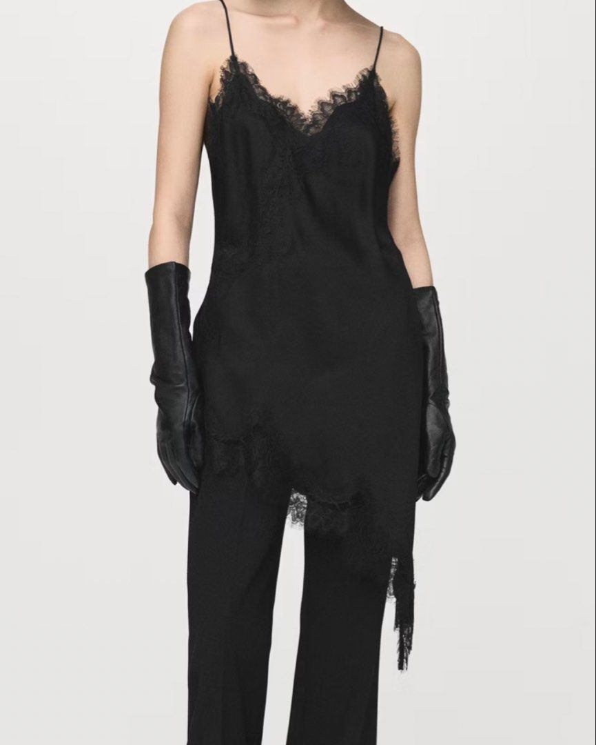 ⋆. 𐙚 ˚ Mango black lace top (Category: Sleeveless) located in Makati City. Submitted by thezarachives (Listing ID 1461558671, Image 1). Description: .