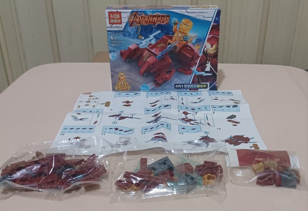 🤖 Avengers No. 7851-1 — Buildable Robot Set (Category: Lego & Building Sets) located in Quezon City. Submitted by wjmae (Listing ID 1461384252, Image 2). Description: All pieces belong to ONE full set in the main box — No. 7851-1 - It builds the 7851-1 image shown ​ - Everything you see: all sealed brick bags, full instruction sheets, and box = one complete set only.