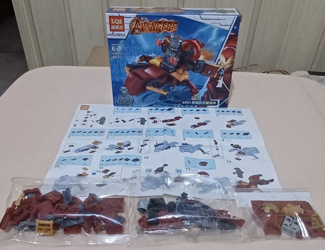 🤖 Avengers No. 7851- 3 — Buildable Robot Set (Category: Lego & Building Sets) located in Quezon City. Submitted by wjmae (Listing ID 1461387493, Image 2). Description: All pieces belong to ONE full set in the main box — No. 7851-1 - It builds the 7851-1 image shown ​ - Everything you see: all sealed brick bags, full instruction sheets and box = one complete set only.