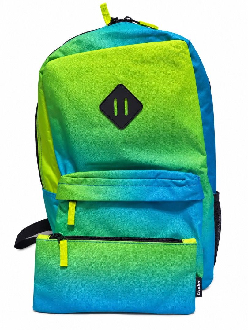 🎒 Tracker Backpack (Category: Backpacks) located in Antipolo. Submitted by y3cfrozenfoods (Listing ID 1461324481, Image 2). Description: ✔️Brand: Tracker ✔️Color: Blue, Green & Lime Green ✔️Material: Durable polyester fabric ✔️Design: Stylish and sporty color-block design ✔️Storage: Multiple compartments and front pockets ✔️Closure: Secure zippered compartments ✔️Side Pockets: Convenient side pockets for easy access ✔️Back: Padded/mesh-style bac