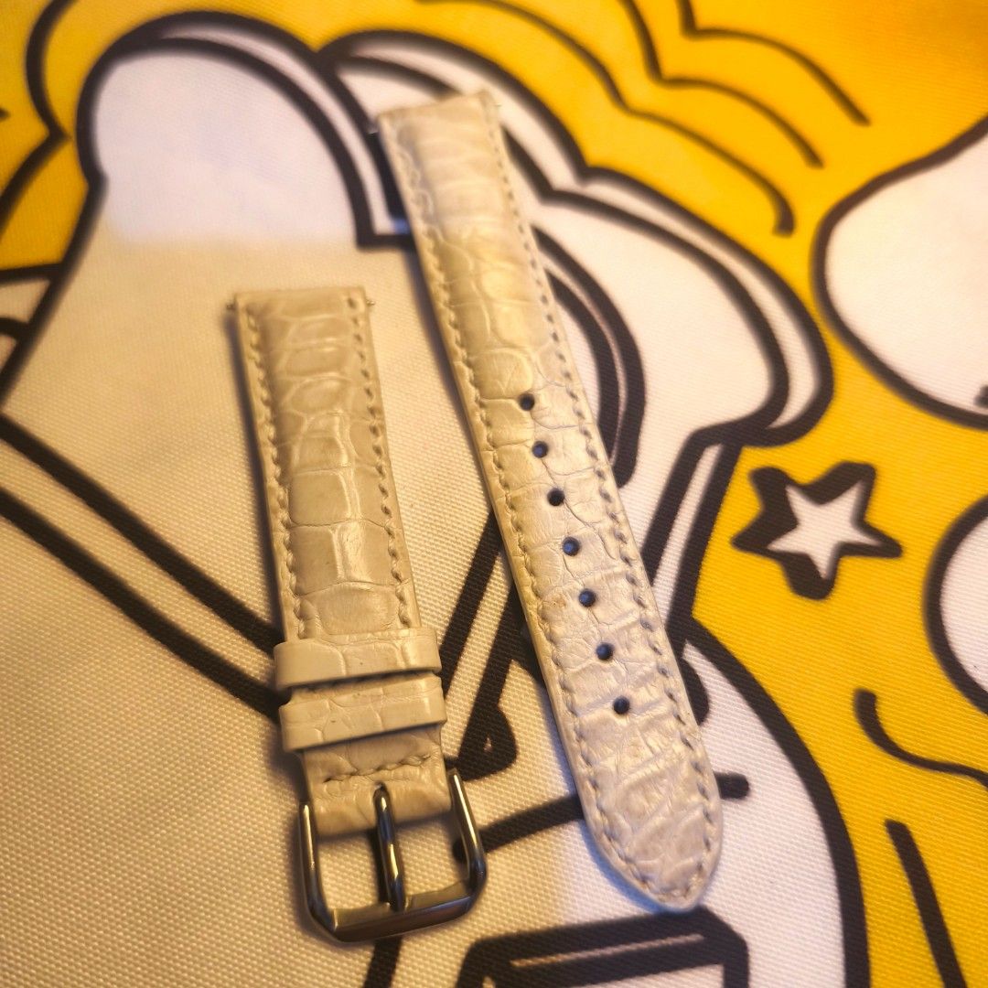 🐊 White 18mm Real Croco Excellent Quality Bone /beige 18mm Freeship Same day gcash payment once puck up (Category: Women's Watches) located in Manila. Submitted by anamarieya99059 (Listing ID 1461456136, Image 3). Description: 🌺 18mm Bone Colour available crocodile Sameday delivery 🌺Real Crocodile Bone 18mm Red 18mm White 16mm 14mm White 14mm 12mm 10mm 4-5 days shioment Gcash BaYad same day white 🟤18mm lug-16mm 🟤Bone color 🟤Red 🟤Blue 🟤1.8