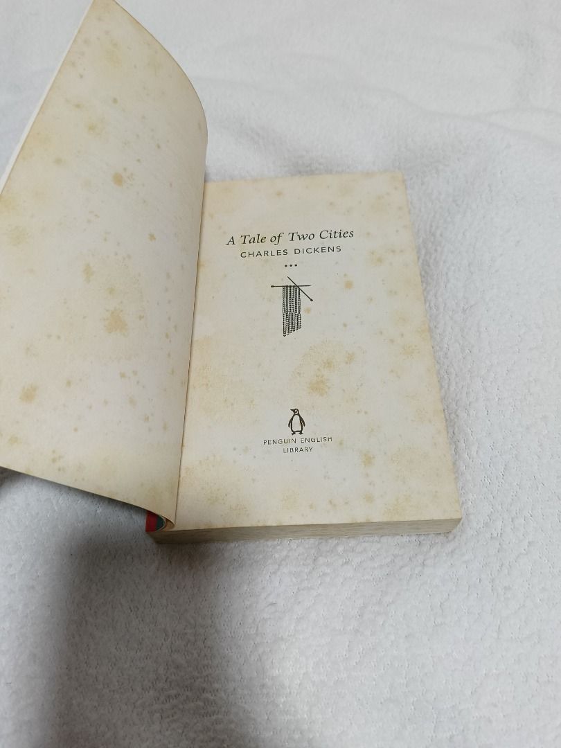 A Tale of Two Cities by Charles Dickens (Category: Storybooks) located in Quezon City. Submitted by prelovedbooks2026 (Listing ID 1461339909, Image 3). Description: Price: Final - Let's save each other's time Annotations (if any: written with a PERMANENT BALLPOINT PEN, that's why it's CHEAP) NO TO LOW BALLERS (BARAT). WE'RE LISTING OUR STUFF BECAUSE WE NEED TO. - Minor discoloration and foxing on inside pages and edges PAYMENT: bank transfer or g