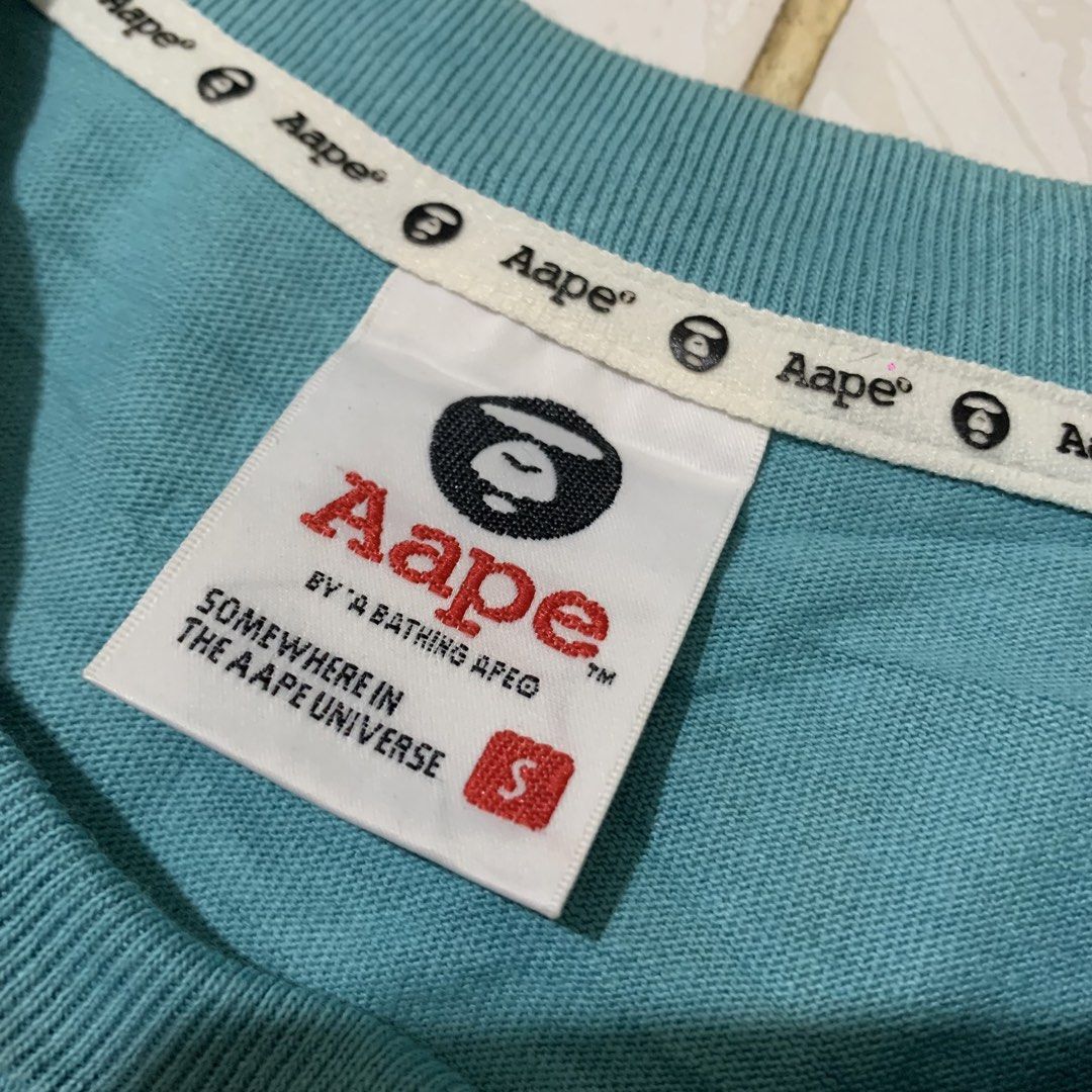 Aape Embossed Logo Tee (Category: Tshirts & Polo Shirts ) located in Cebu City. Submitted by johnferrer96412 (Listing ID 1461545878, Image 3). Description: Aape Embossed Logo Tee Small fit Medium to L Width 21 Length 27 Excellent condition Dm📩.